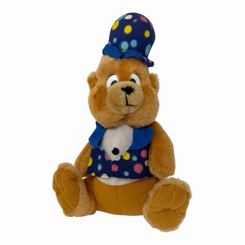 Vintage Nanco Plush Bear with Polka Dot Outfit 1996 12"